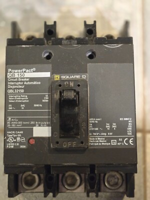 Square D Power Pact QB 150 150A breaker