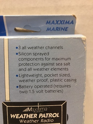 NEW Old Stock Maxxima by Panor Marine Weather RadioModel CSC-46-235