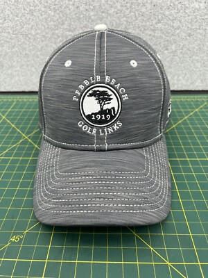 Pebble Beach Golf Course Links PGA PB 1919 - Gray Embroidered Hat Cap - NWT!