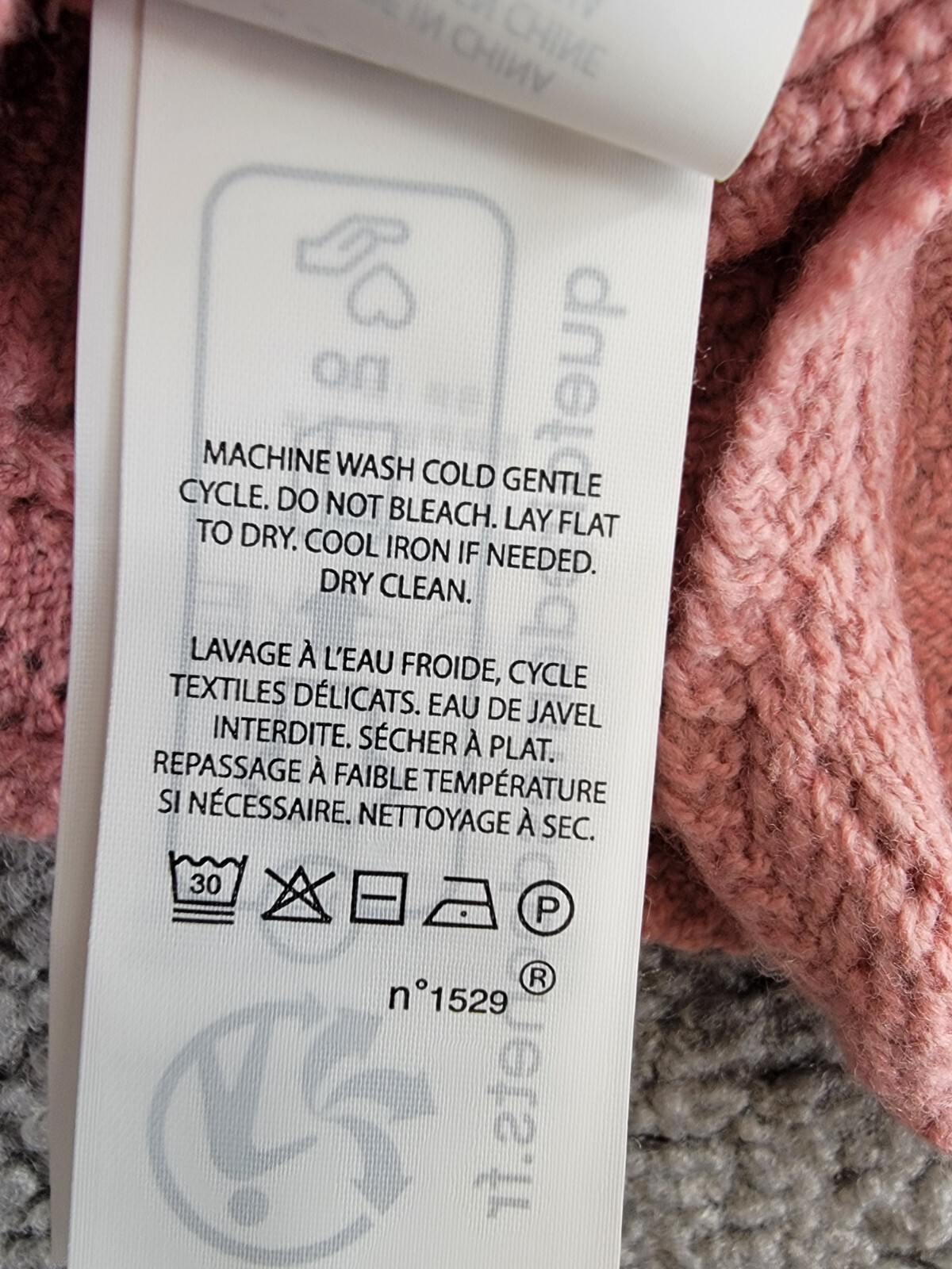 Ralph Lauren Wool Blend Mixed Knit Cardigan Baby Girls' 3-6Mos Pink Long Sleeve - Picture 15 of 17