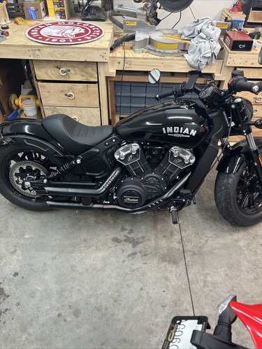 パーツ Indian Scout Radiant shorty muffler 2015-2021 Indian Scout Radiant Cycles Shorty GP Exhaust