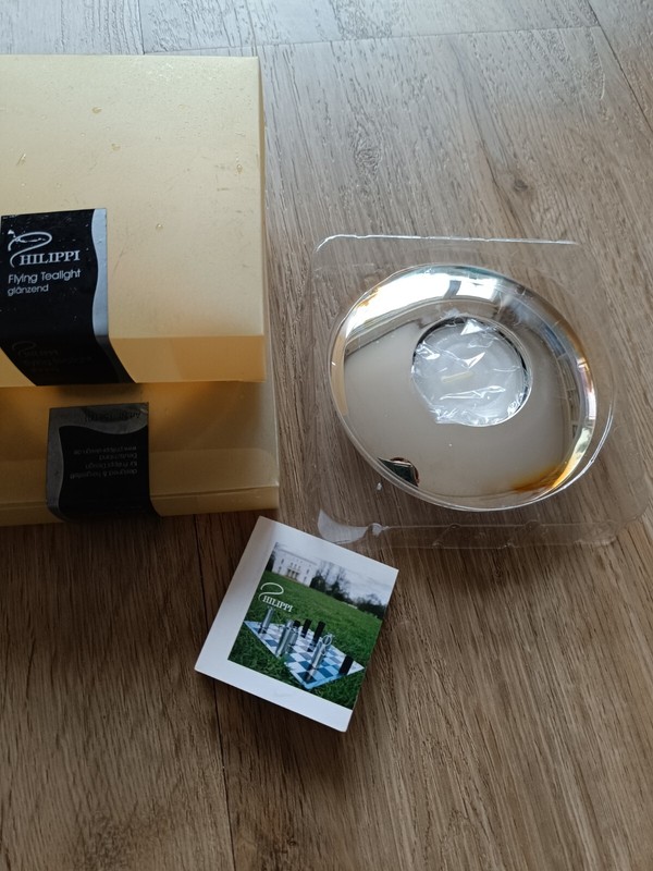 Philippi Design Teelichthalter, Versilbert Unbenutzt 