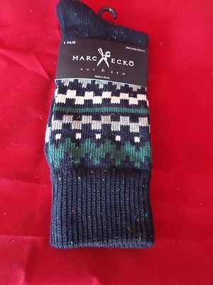 1 Pair Large Marc Ecko Cut & Sew Cotton Crew Socks 6-12 