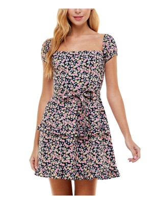 

CITY STUDIO Женская эластичная кепка с короткими рукавами на молнии и квадратным вырезом Mini Party Fit +, Черный