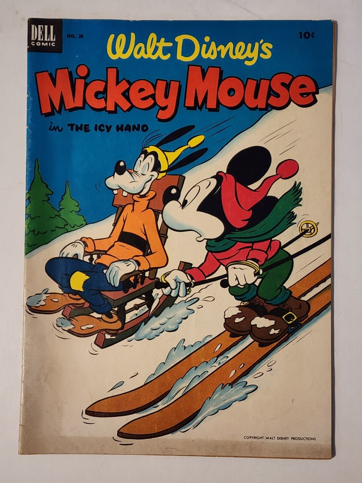 WALT DISNEY'S MICKEY MOUSE IN THE ICY HAND #28 1953 DELL