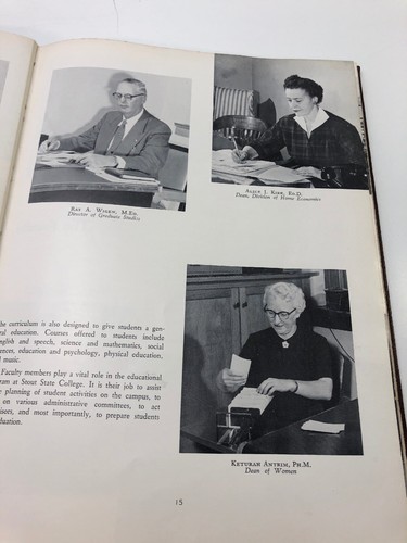 Stout State College The Tower 1956 Yearbook Menomonie, Wisconsin