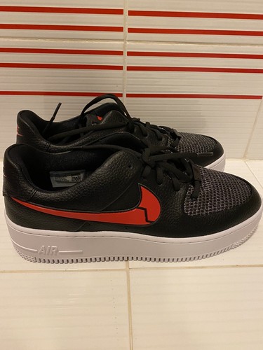 Nike Women's Air Force 1 Sage Low Valentine's Day Black Red