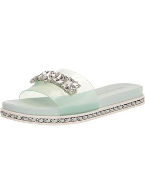

KARL LAGERFELD Женские зеленые сандалии с цепочкой Bijou Toe Platform Slip On Slide, Зеленый, KL128197
