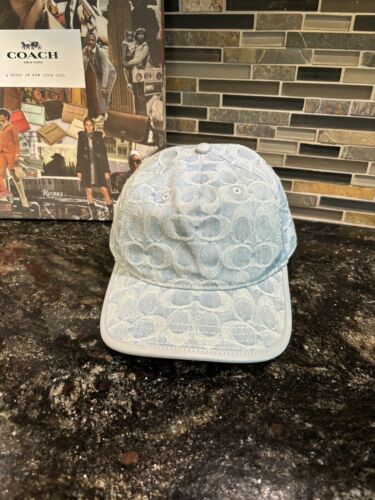 COACH Signature Faded Denim Baseball Hat Cap C4636 | eBay COACH Signature Faded Denim Baseball Hat Cap C4636 | eBay