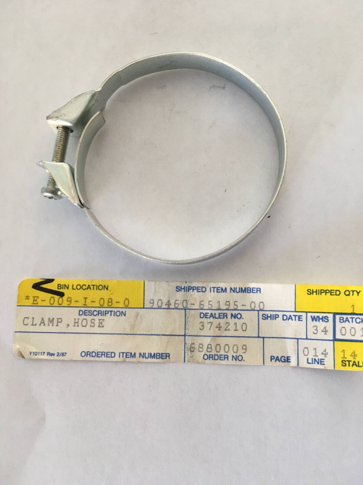 バッチ YAMAHA HOSE CLAMP FJ-1200,XV-1000,1100,920,700,VENTURE 90460