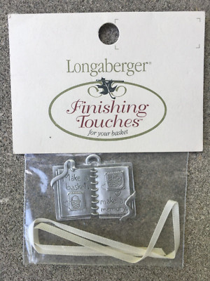NEW Longaberger Homestead Pewter Make a Basket Make A Memory Tie-On