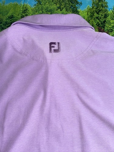 FootJoy Polo Shirt Mens Medium Purple Performance Troon North Golf Club SS