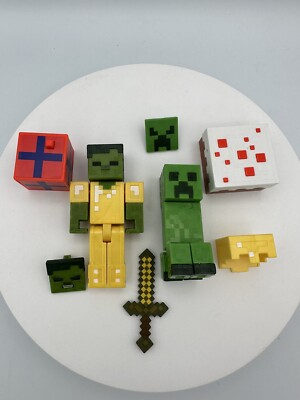 Minecraft 10 Year Celebration Mob 2 Pack Action Figures Loose