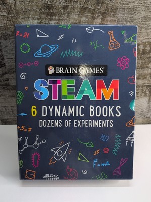 Brain Games STEAM 6 Book Boxed Set Dozens Of Experiments New Sealed In Box
