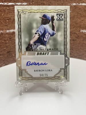 2020 Leaf Ultimate Draft Gold #BABL1 Bayron Lora XRC RC ROOKIE AUTO 54/75
