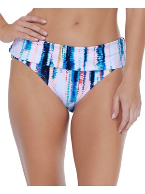 ISLAND ESCAPE Женский темно-синий эластичный купальник с откидывающимся поясом Tahiti Swimsuit снизу 12