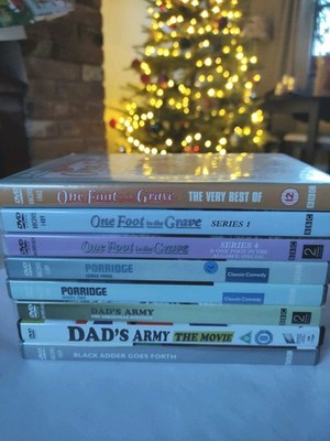 Classic British Comedy Greats DVD Bundle Dads Army Black Adder Porridge One Foot