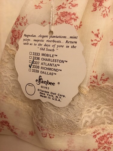 VINTAGE EFFANBEE PRIDE OF THE SOUTH DOLL RICHMOND IN THE BOX
