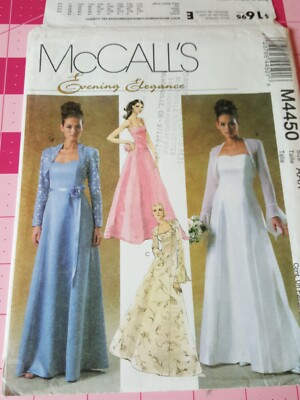 McCalls Pattern M4450 Evening Elegance Formal Prom Dress Sizes 4 6 8 10 UNCUT