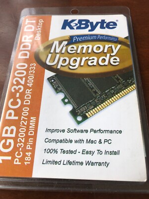 Kbyte Memory Upgrade 1GB PC 3200 DDR DT Desktop