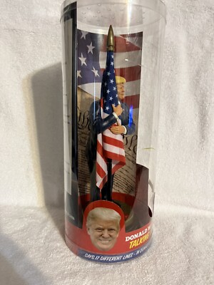 Donald Trump Talking Figure Doll,W/Flag W/Trumps Voice 17 Audio Lines Brand New!