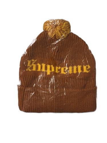 2016 Supreme Old English Gothic Beanie Brown | eBay