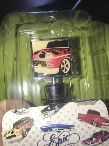 Pink Flame Old Time Car Bottle Stopper BNIB!! Beautiful Enamel