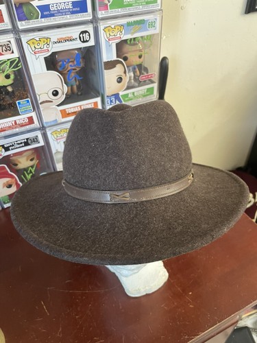 Pendleton 100% Wool Fedora size Large dark brown hat AB202