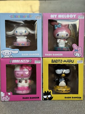 Hello Kitty Car Dashboard Figure - Dash Dancers - New - 2024 - Set Of 4