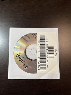 Factory Sealed Microsoft Works 9 Installation CD 9.0 Dell Software - New