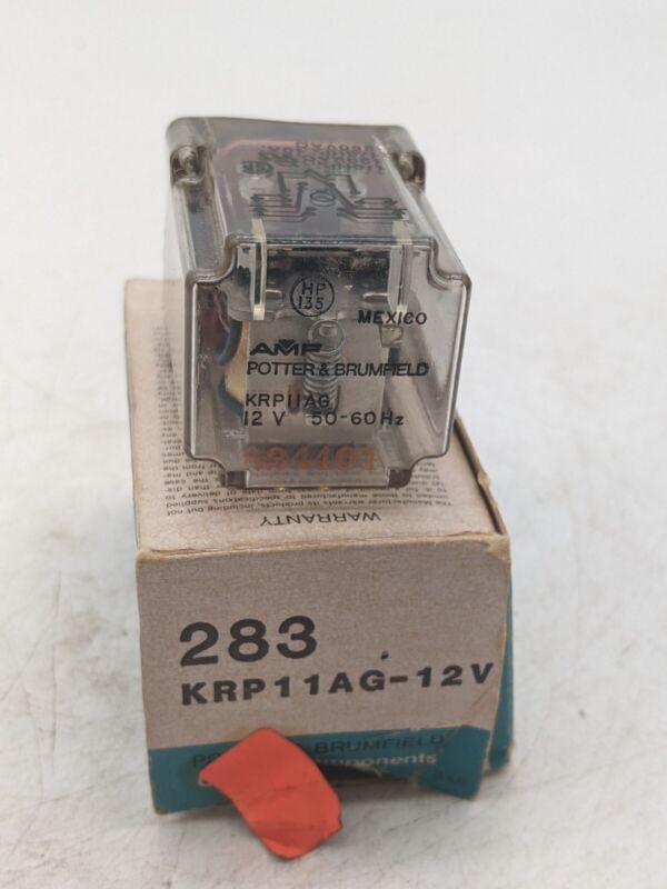 Potter & Brumfield KRP11AG Ice Cube Relay 10 Amp Coil 12 Volt 50/60Hz 11 Pin