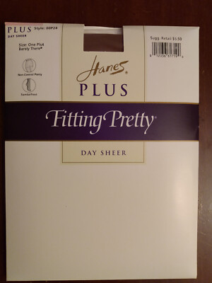 Hanes Plus Pantyhose Size 1+ One Plus Fitting Pretty  BARELY THERE 00P24
