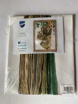 Vervaco 0158414 ''Koalas'' Counted Cross Stitch Kit Sealed Belgium 10.8x15.2''