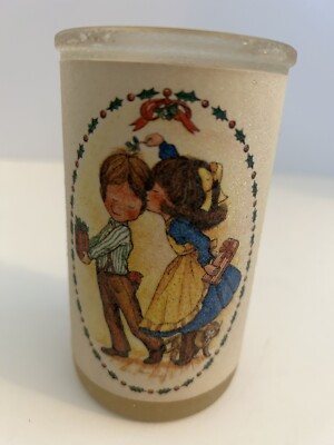 Vintage 1970's Sugar Beaded Christmas Candle. Mistletoe, Not Used. Nasco,inc.