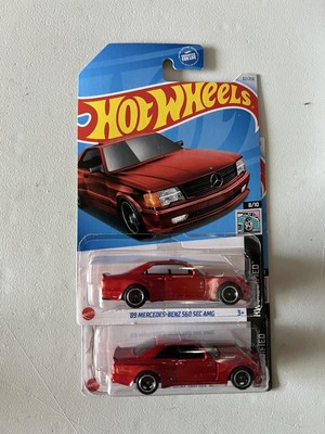 BRAND NEW Hot Wheels Red  89 Mercedes-Benz 560 SEC AMG LOT of 2 HW MODIFIED