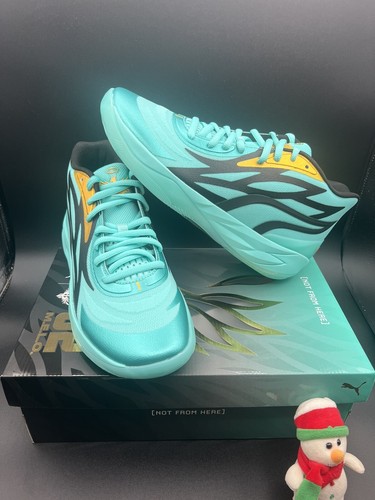 Puma LaMelo Ball MB.02 Men's Aqua/Black Basketball Sneaker