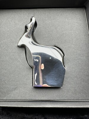 Vintage Silverplate DANSK Reindeer Stag Animal Figurine Paperweight Original Box