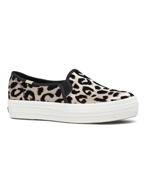 

Женские кроссовки без шнуровки KEDS бежевого цвета с трехъярусным носком и платформой Kate Spade 7,5, Бежевый, WF65081