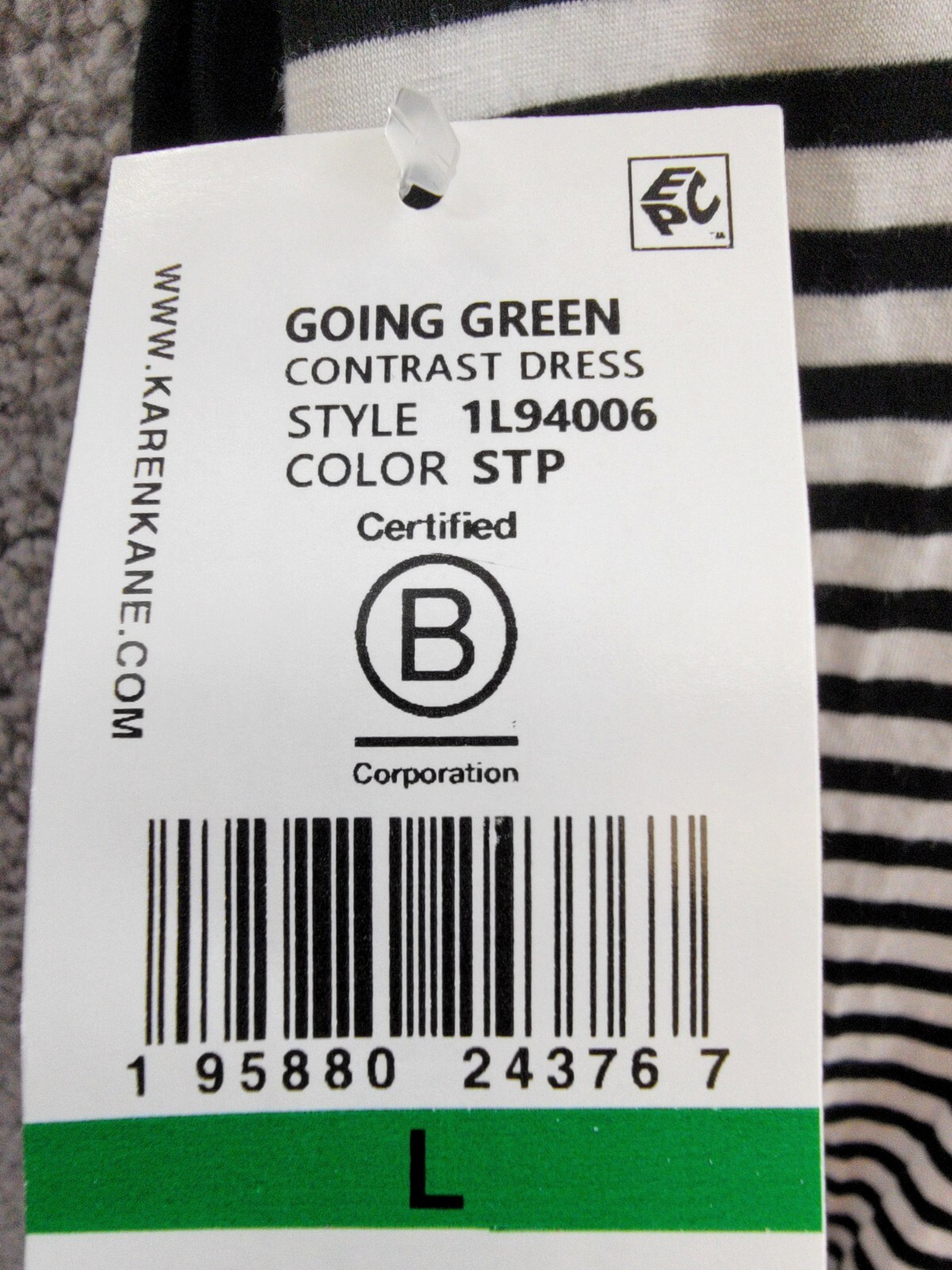 Karen Kane Sleeveless Contrast Collar Dress Women's Large Stripe Pullover Style - Picture 15 of 15