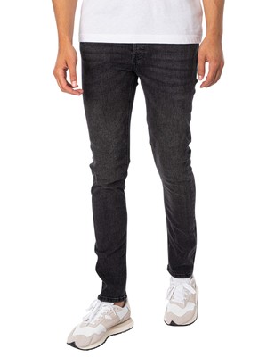

Мужские зауженные джинсы Jack - Jones Glenn Original 772, черные, Черный, GLENN-772