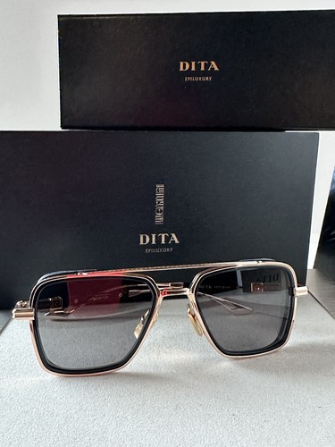 Pre-owned Dita Epiluxury Limited Edition Eplx.8 Des008-a-03 Rose Gold Black Iron Polarized In Gray