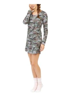 

JENNI Intimates Green Camouflage Sleepwear Nightgown Размер, Зеленый