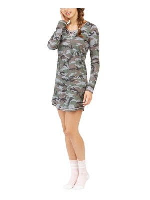 JENNI Intimates Green Camouflage Sleepwear Nightgown Размер: XS