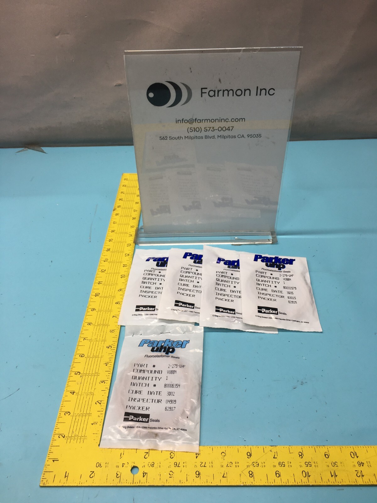 LOT OF 5 PARKER 2-279-UHP O-RING 2-279, COMPOUND: V0884, 167056