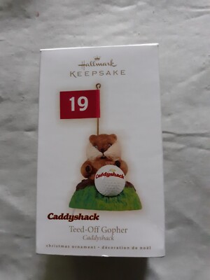 2009 NIB Hallmark Caddyshack Teed-Off Gopher Ornament