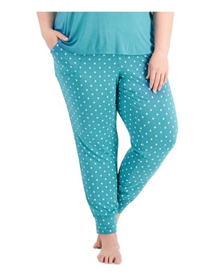 

ALFANI Intimates Темно-бирюзовые штаны для сна с карманами Plus, Teal