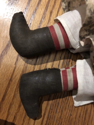 Rare Early Volland Raggedy Ann Doll Hand Painted Face Cottage Industry Folk Doll