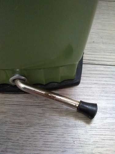 Olive green Swing a way Ice Crusher Manual Crank Vintage Shelf Collectible