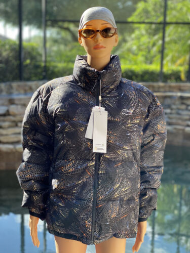 LACOSTE X NATIONAL GEOGRAPHIC PRINT QUILTED JACKET (SIZE 8 LACOSTE X NATIONAL GEOGRAPHIC PRINT QUILTED JACKET (SIZE 8