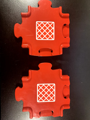 Lot of 2 V Tech Go Go Smart Wheels Red 4 Way Track Piece Replacement Piece Part